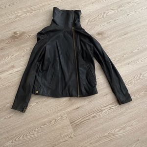 Gap Moto distressed leather jacket size S